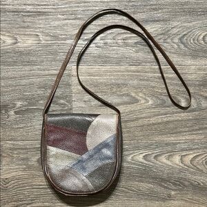 Vintage Carlos Falchi Patchwork Exotic Leather Reptile Crossbody Bag Purse 80’s